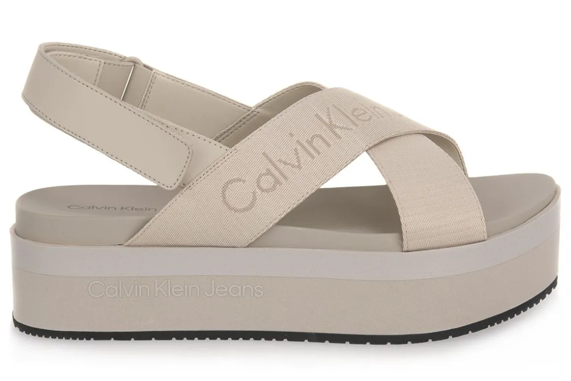 CALVIN KLEIN ACF FLATFORM SANDAL